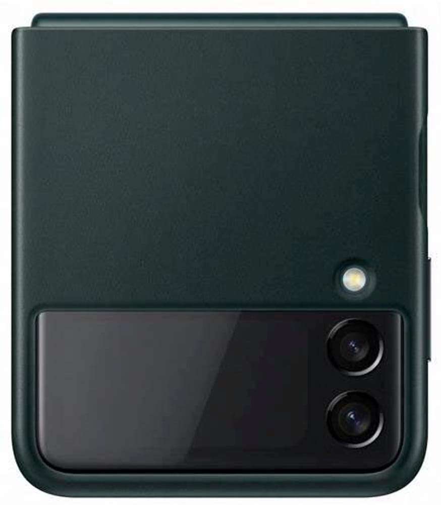 Galaxy Z Flip3 Leather Cover Green Smartphone Hülle Samsung 785302422744 Bild Nr. 1