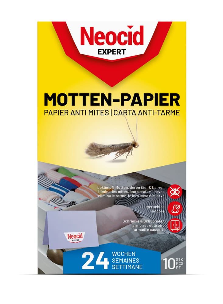 Motten-Papier, 10 Stück Insektenbekämpfung Neocid 658424500000 Bild Nr. 1