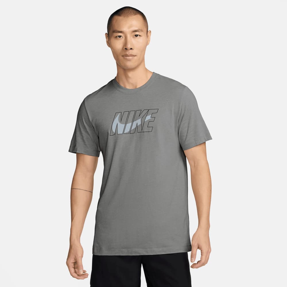 NK Dri-Fit Tee DB Nike Pro T-shirt Nike 471878000383 Taille S Couleur gris foncé Photo no. 1