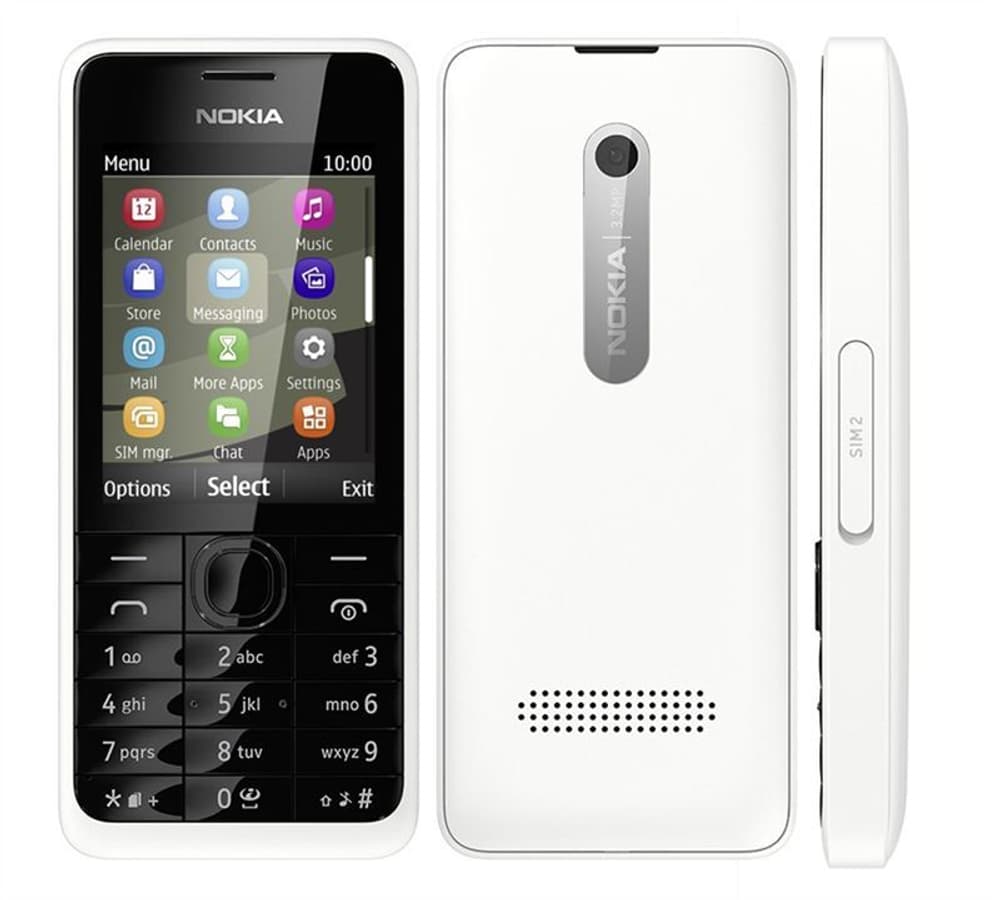 NOKIA 301 DS blanc Téléphone portable Nokia 95110003550213 Photo n°. 1