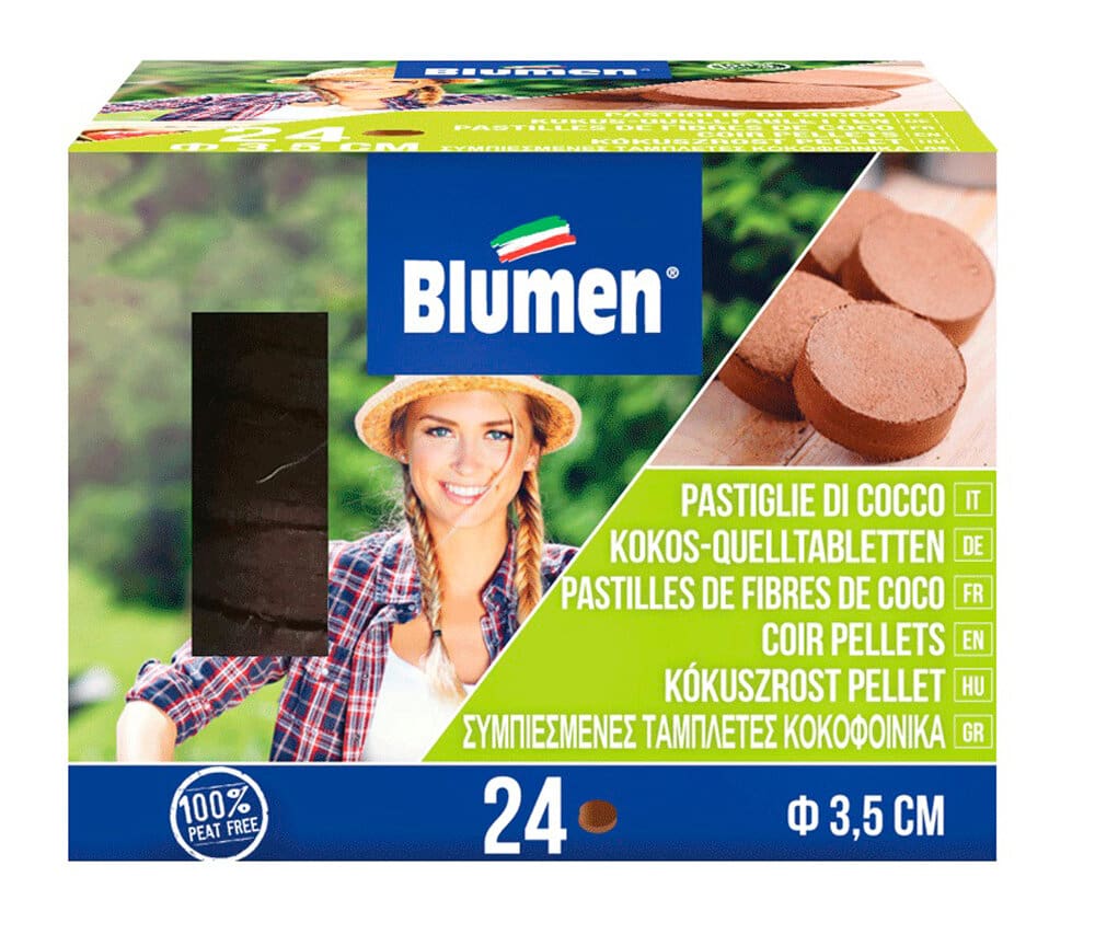 Dischetti per germinazione, Ø 35 mm senza rete, 24 pezzi Pastiglie di coco Samen Mauser 650266300000 N. figura 1