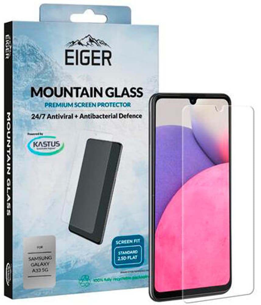 Galaxy A33 5G (1er-Pack) Mountain Glass 2.5D clear Smartphone Schutzfolie Eiger 798800101649 Bild Nr. 1
