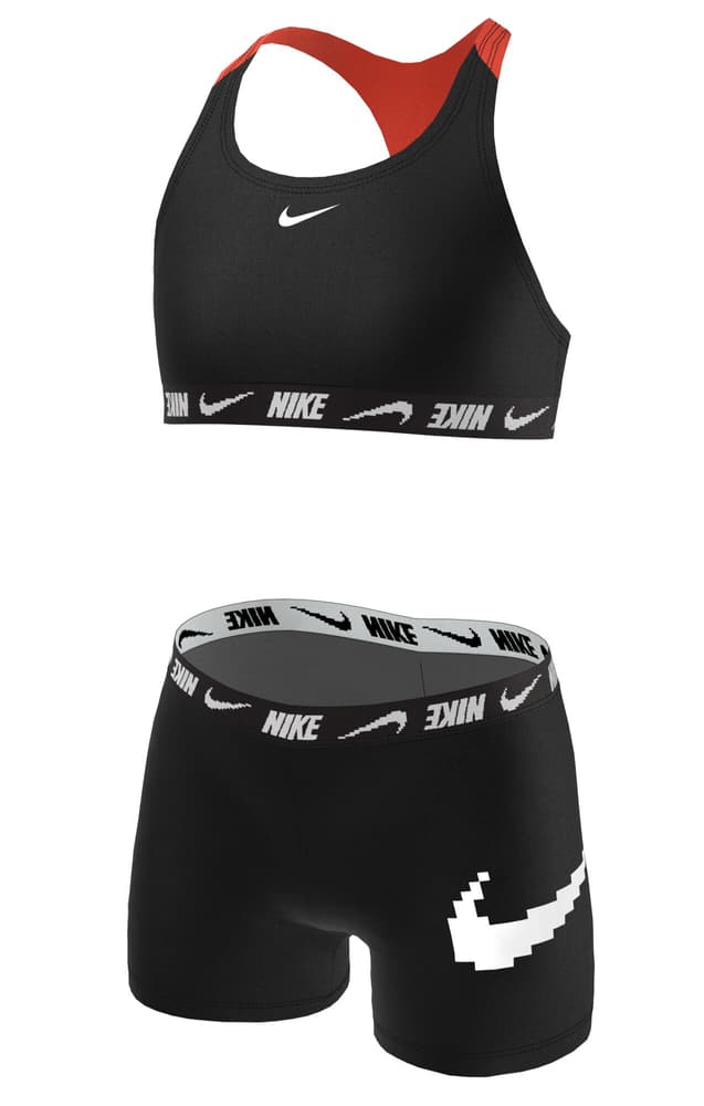 Script Logo Crossback Sport Bikini & Short Set Bikini Nike 466378216420 Grösse 164 Farbe schwarz Bild-Nr. 1