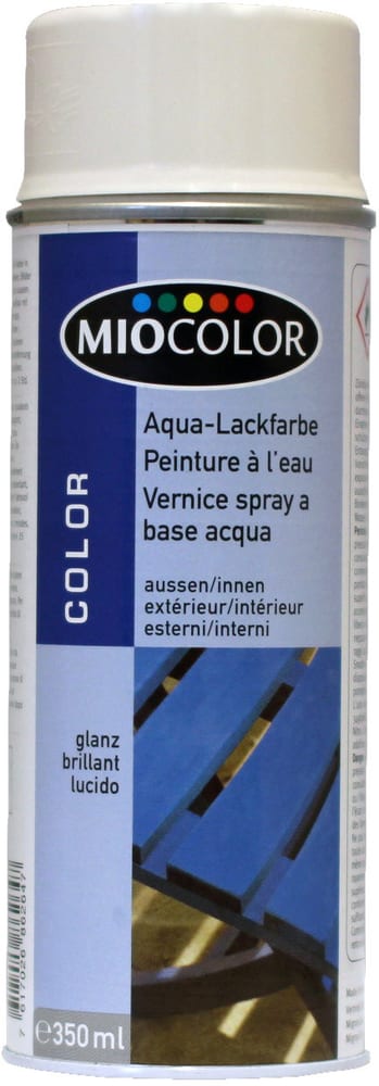 Vernice spray acrilica a base acqua Lacca colorata Miocolor 660830201003 Colore Bianco Contenuto 350.0 ml N. figura 1