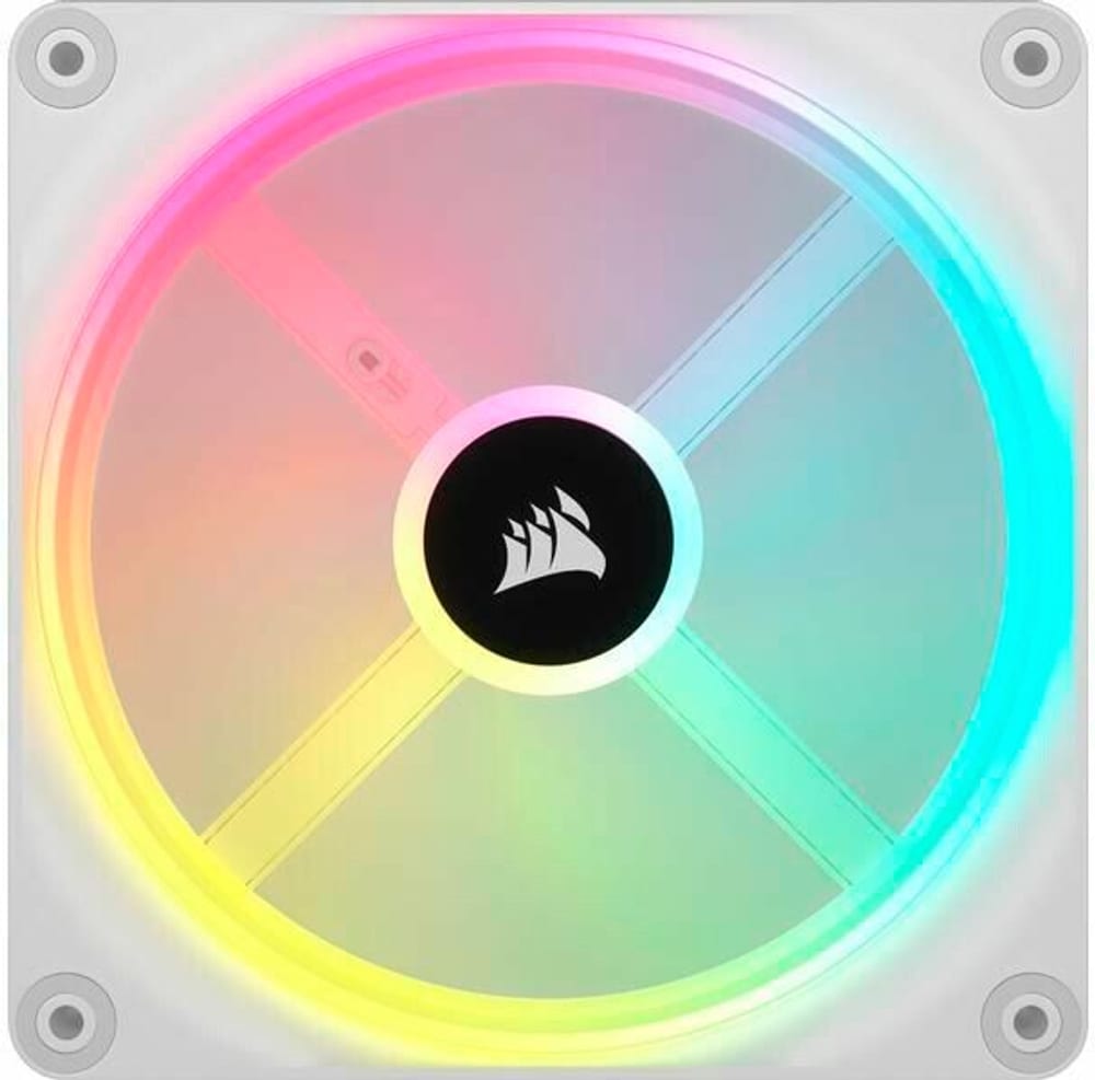 iCUE LINK QX140 RGB WHITE, 140mm Magnetic Dome RGB Fan, Expansion Kit Ventilateur pour PC Corsair 785302414090 Photo no. 1