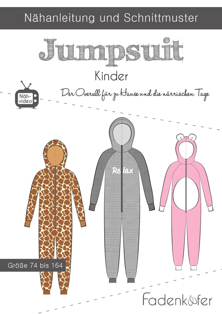 Papierschnittmuster Jumpsuit Schnittmuster Fadenkäfer 669700125638 Bild Nr. 1