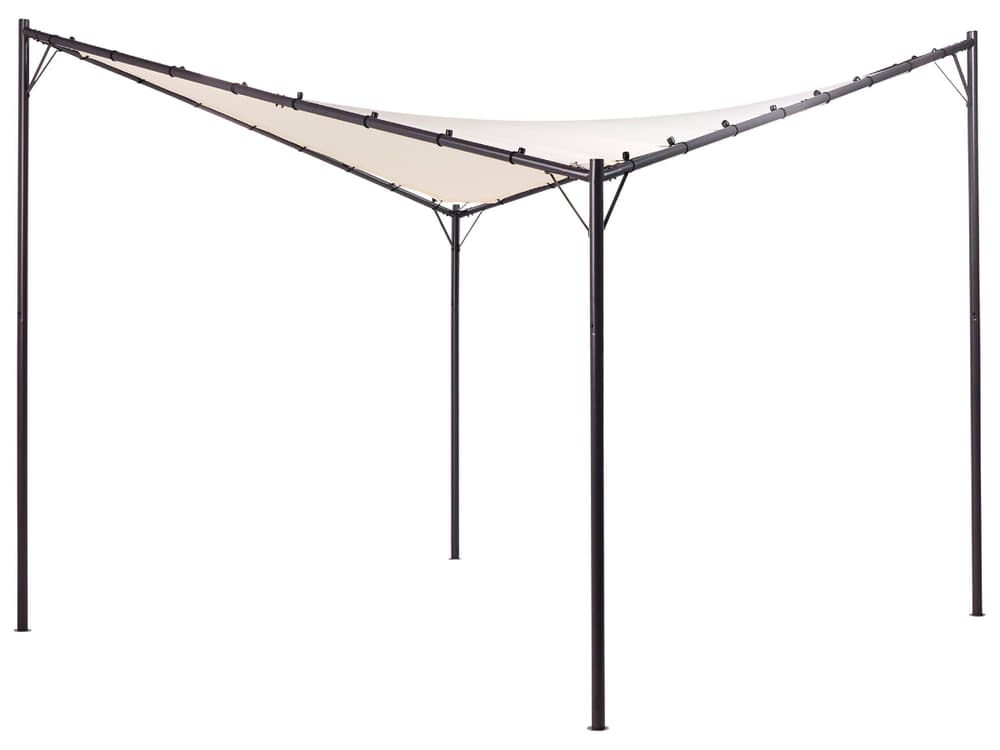 Pergola Stahl beige 300 x 300 cm AVENTINE Pavillon Beliani 669700119003 Bild Nr. 1