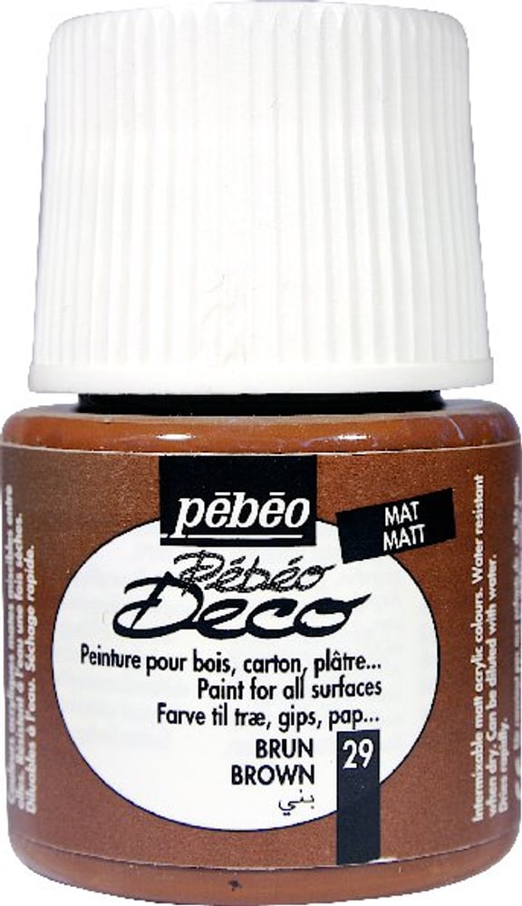 Pébéo Deco brown 29 Acrylfarbe Pebeo 663513002900 Farbe Braun Bild Nr. 1