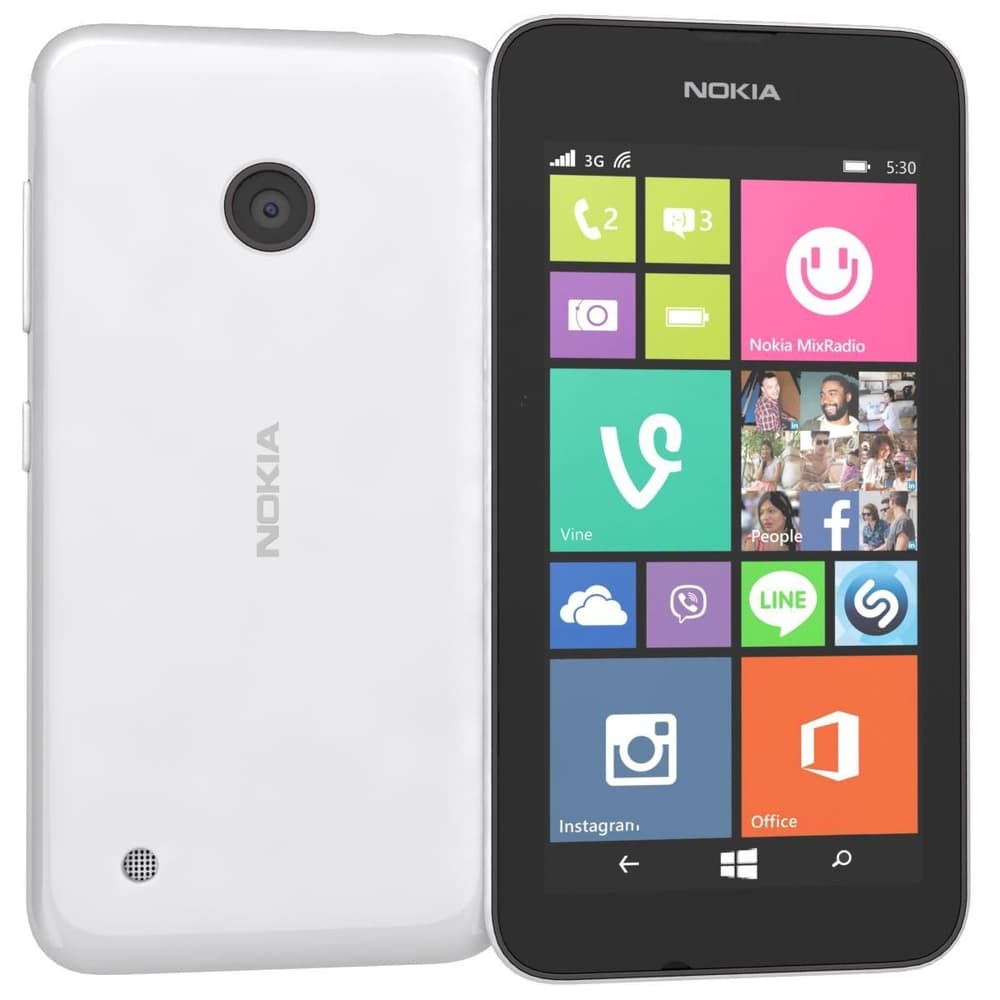 Nokia Lumia 530 DS 4GB blanc Nokia 95110031622615 Photo n°. 1