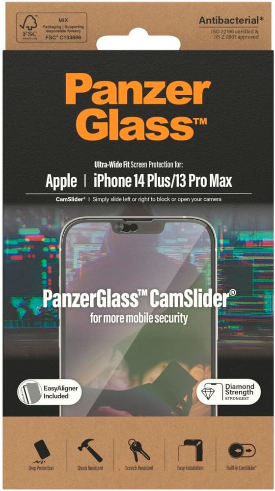 Ultra Wide Fit Cam-Slider iPhone 14 Plus Smartphone Schutzfolie Panzerglass 785300185590 Bild Nr. 1