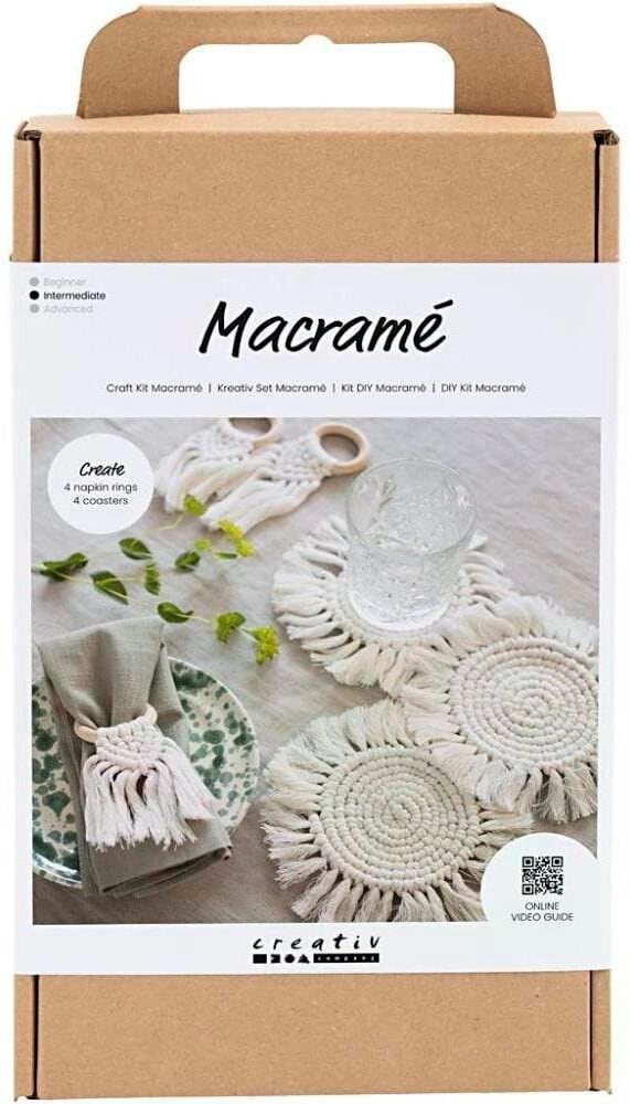Kits de bricolage Décoration de table Macramé Crème Ensemble d'artisanat Creativ Company 785302426773 Photo no. 1