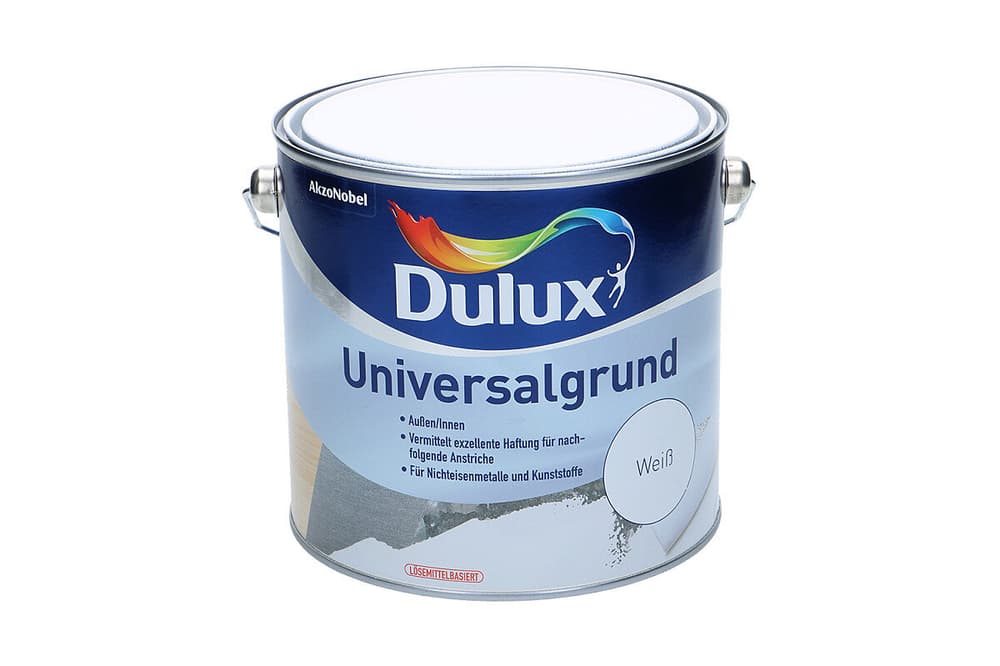 Primer universale a base di solvente bianco seta opaco 2500 ml Vernici di fondo Dulux 661517700000 N. figura 1