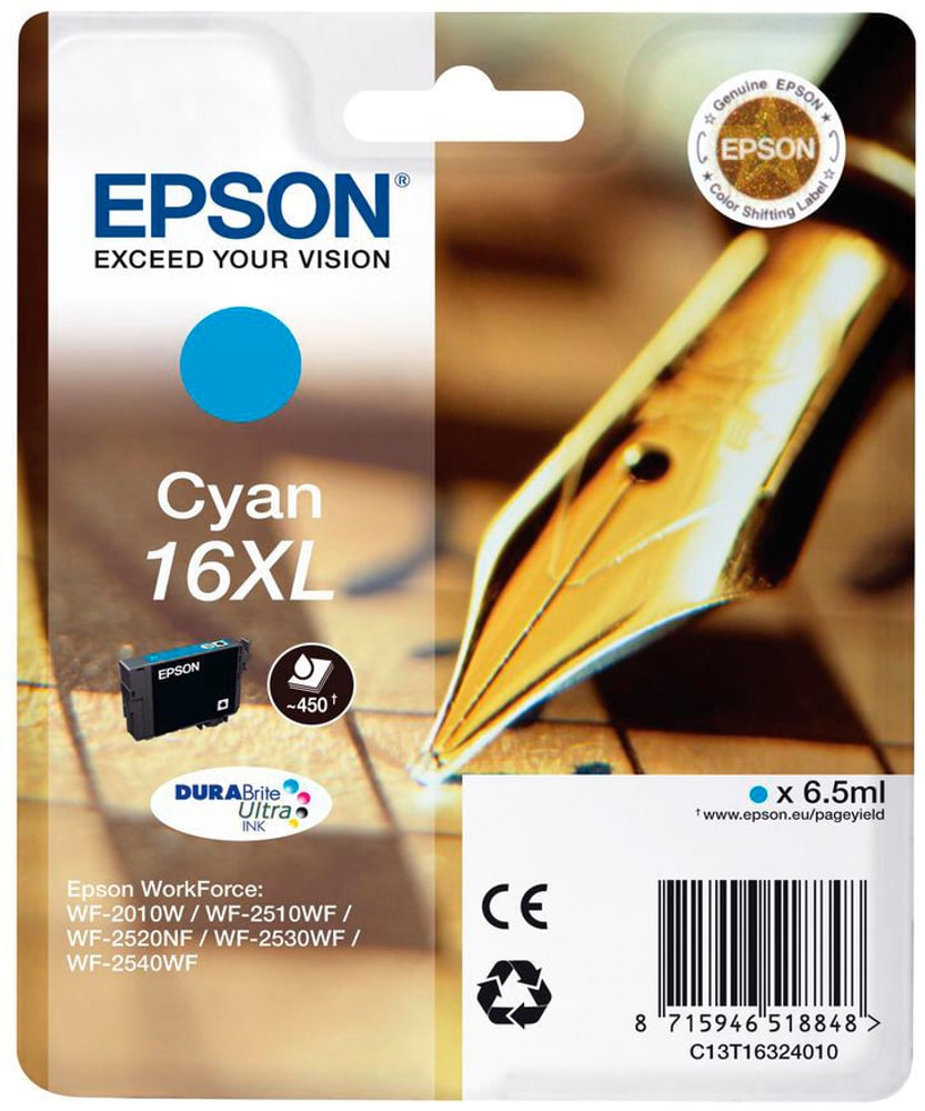 16 XL cyan Cartuccia d'inchiostro Epson 796080900000 N. figura 1
