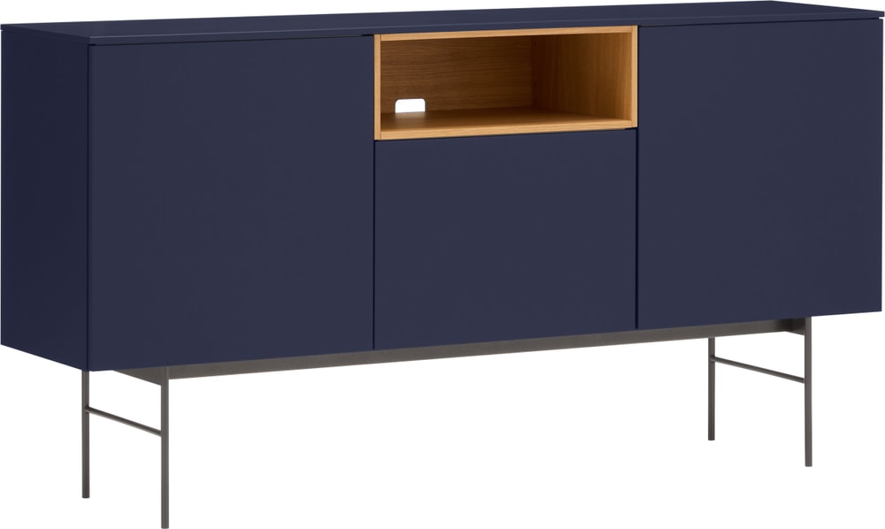 TILL Sideboard TILL Sideboard 400865400000 Dimensioni L: 168.0 cm x P: 41.0 cm x A: 88.8 cm Colore Blu notte N. figura 1
