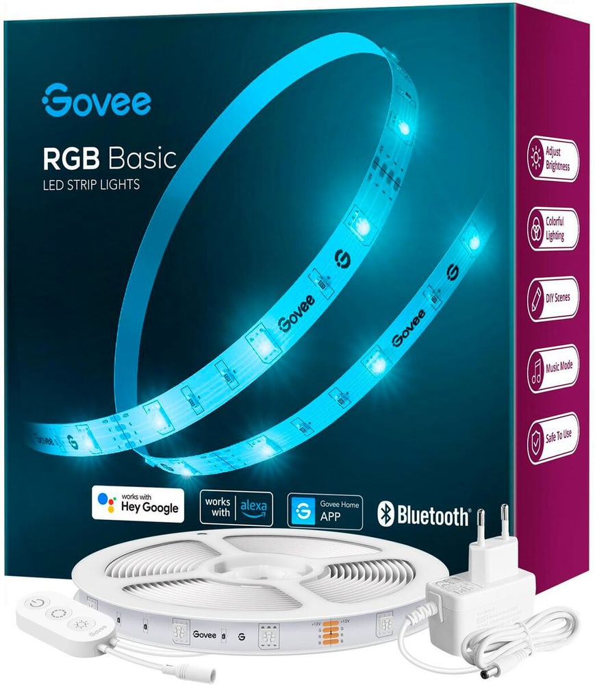 Basic Wi-Fi + Bluetooth, 5 m, RGB Bande LED Govee 785302426108 Photo no. 1