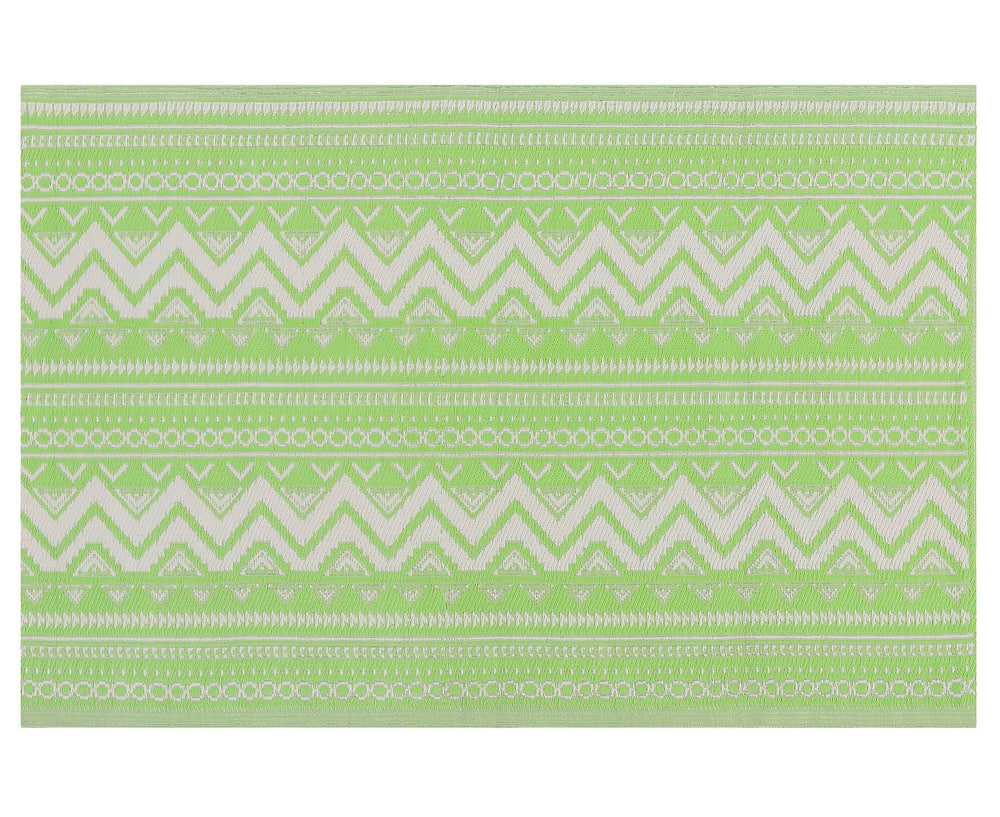 Tapis extérieur au motif zigzag vert 120 x 180 cm NAGPUR Tapis de plein air Beliani 759196600000 Photo no. 1