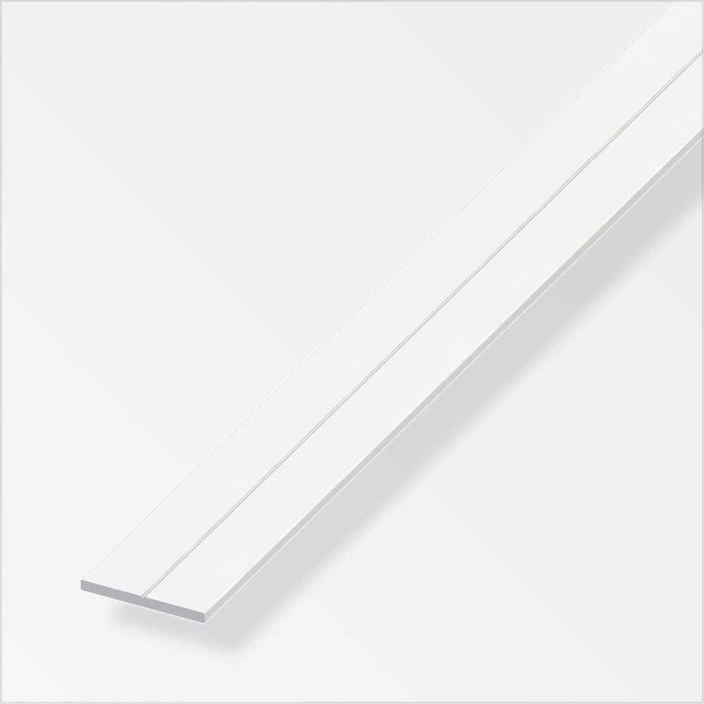 Barre plate 1.5 x 7.5 mm PVC blanc 1 m alfer 605118900000 Photo no. 1