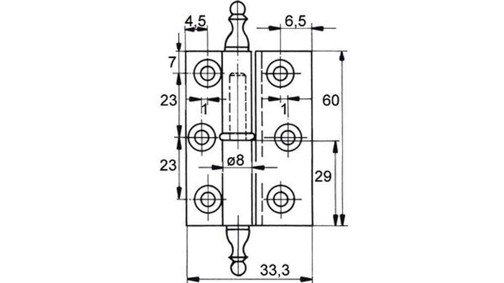 Cerniere per mobili FS, diametro rullo 8 mm Cerniere Werkstarck 669700109971 N. figura 1