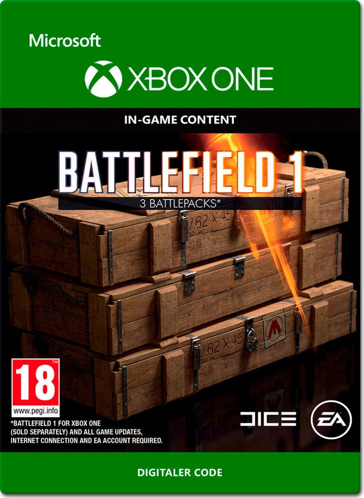 Xbox One - Battlefield 1: Battlepacks x3 Game (Download) 785300137305 N. figura 1