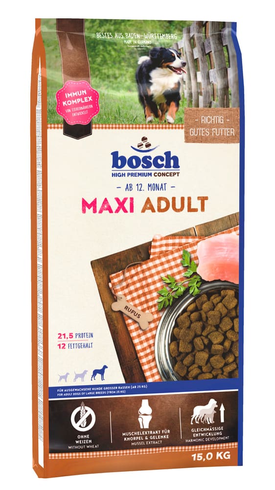 Maxi Adult, 15 kg Aliments secs bosch HPC 658285700000 Photo no. 1