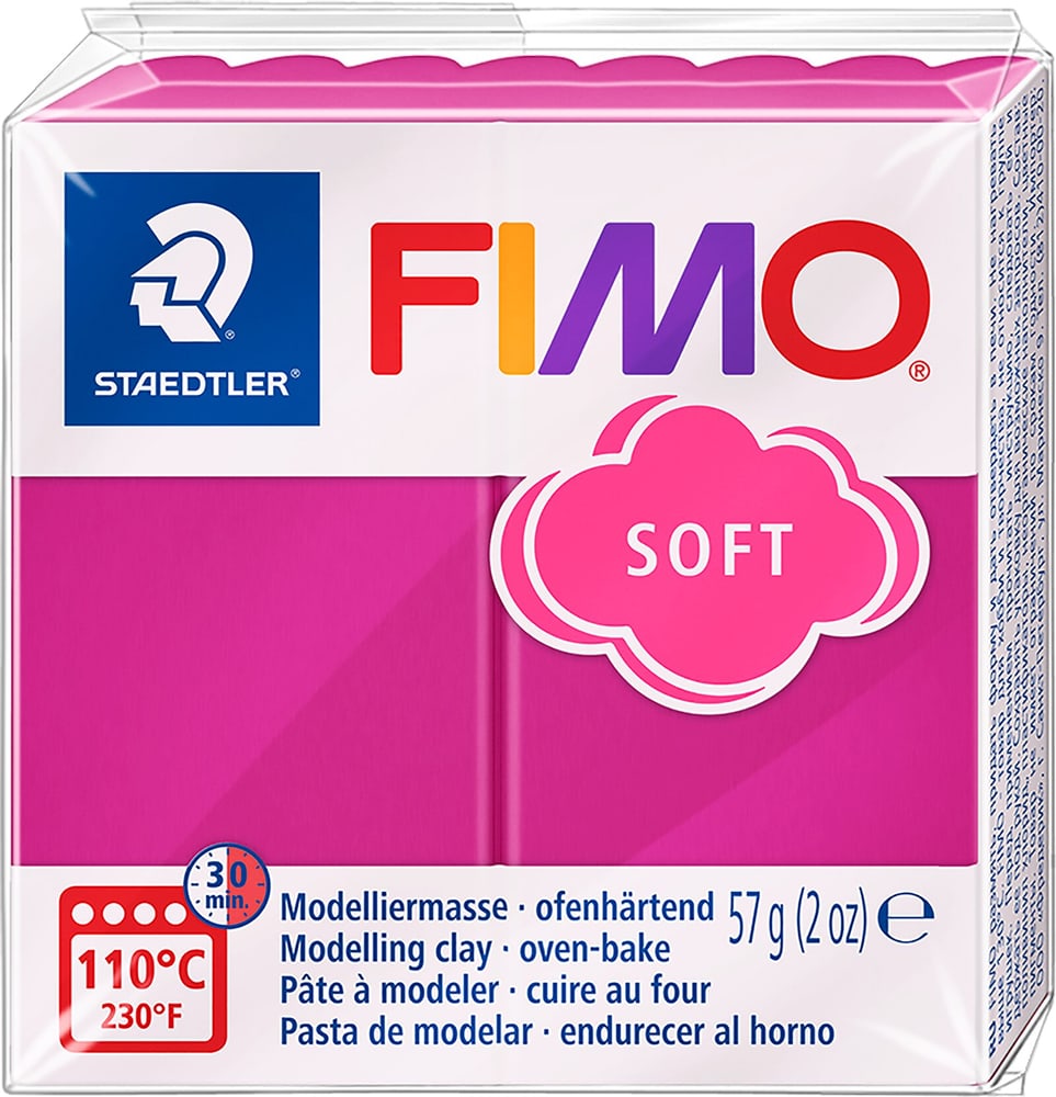 Soft Fimo Soft  Block Himbeere Knete Fimo 664509620022 Farbe Himbeere Bild Nr. 1