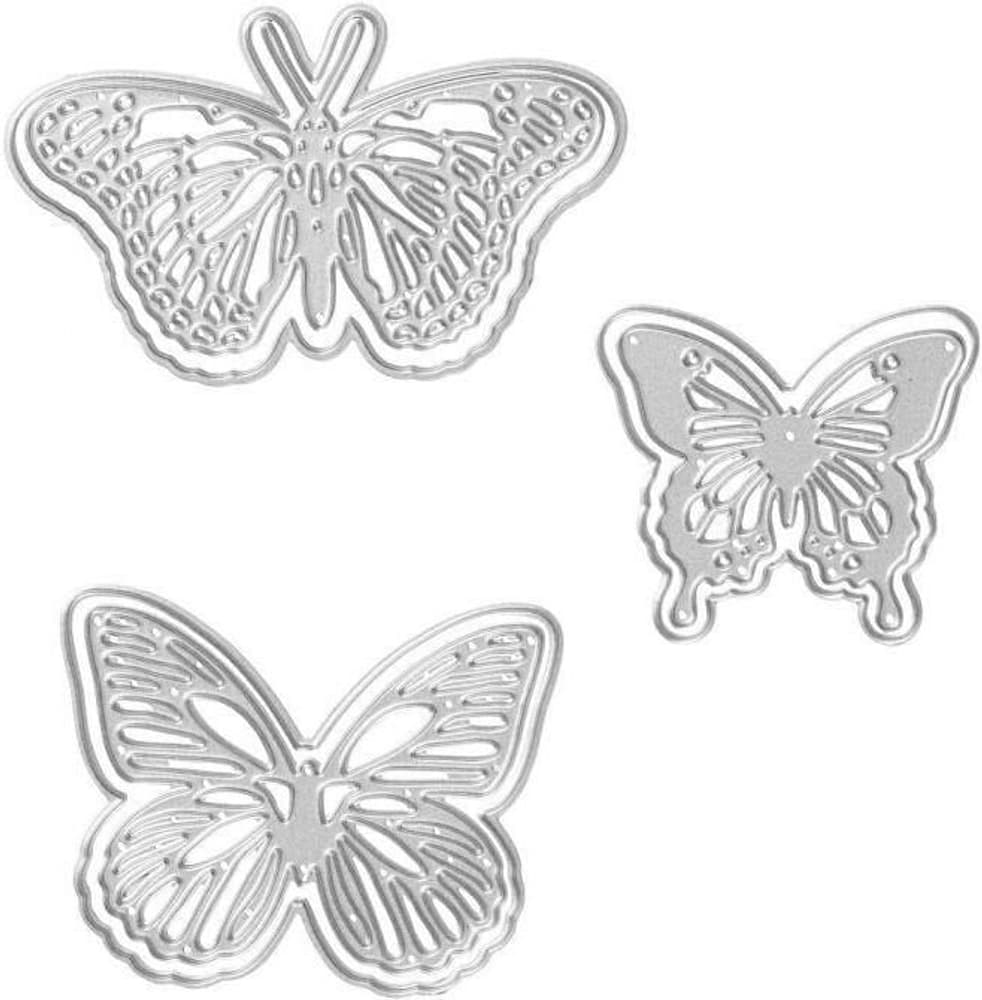 Modello di punzonatura a 3 pezzi, farfalle Modello Creativ Company 785302426701 N. figura 1