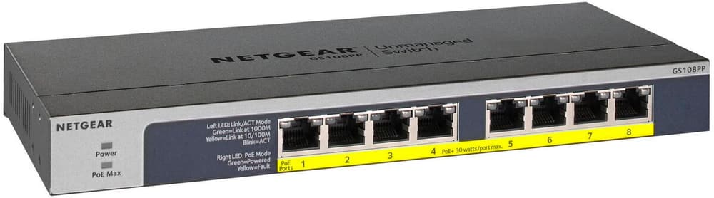 GS108PP 8 Port Switch di rete Netgear 785302429384 N. figura 1