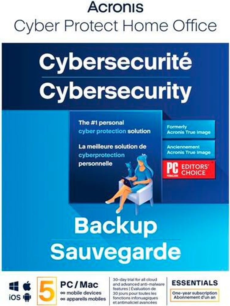 Cyber Protect Home Office Essentials Subscription 5 Computers Antivirus (Download) Acronis 785302424541 N. figura 1