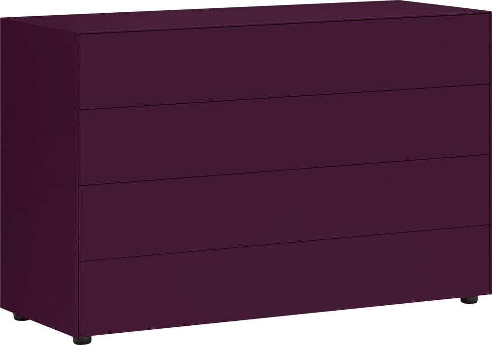 LUX Commode 400840400035 Dimensions L: 120.0 cm x P: 46.0 cm x H: 74.5 cm Couleur Aubergine Photo no. 1