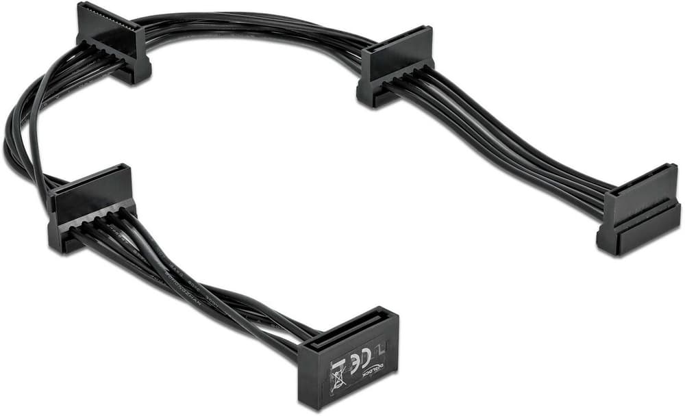 SATA - 4x SATA 40 cm, schwarz SATA Kabel DeLock 785302405386 Bild Nr. 1