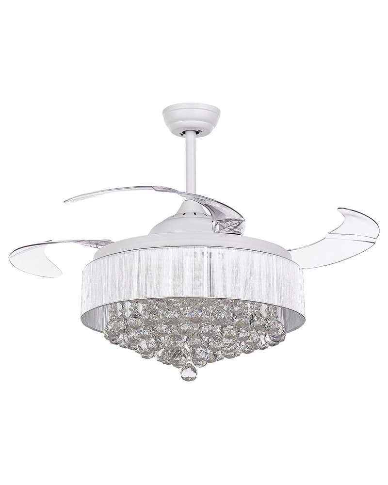 Ventilateur de plafond avec lampe blanc et transparent PEEL Ventilateur de planfond Beliani 669700118774 Photo no. 1