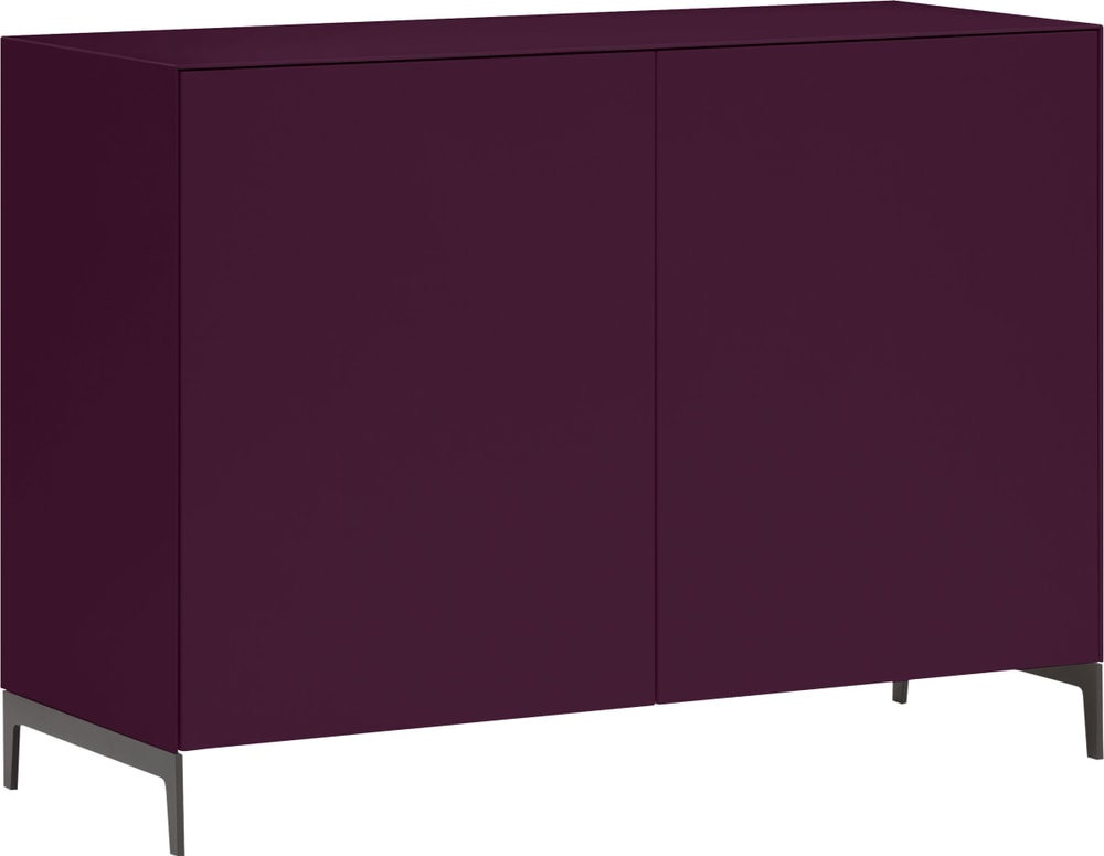LUX Sideboard LUX Sideboard 400846400000 Grösse B: 120.0 cm x T: 46.0 cm x H: 86.5 cm Farbe Aubergine Bild Nr. 1