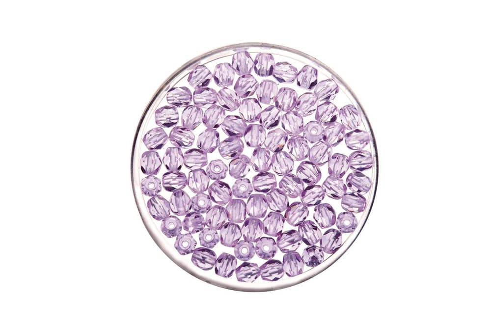Perline di vetro af. 4mm 100pz lillà Perline artigianali 608141900000 N. figura 1