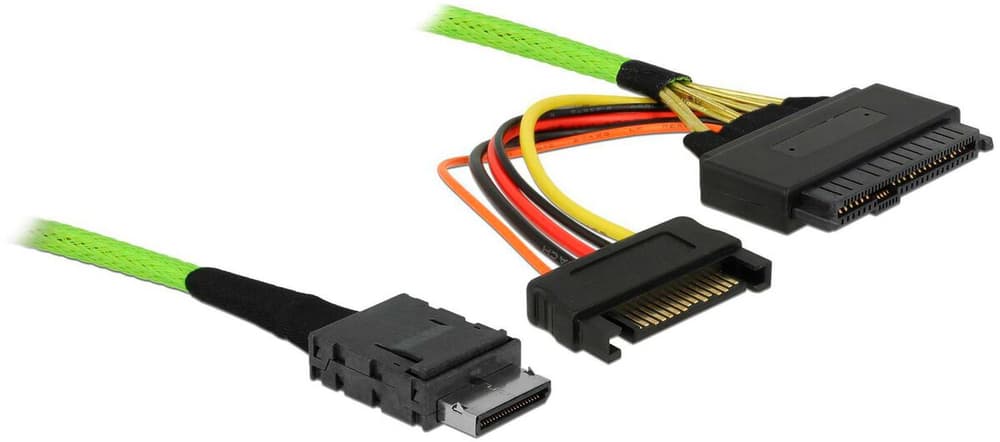 Câble OCuLink PCIe SFF-8611 vers U.2 SFF-8639, 0,5 m Câble de données interne DeLock 785302406152 Photo no. 1
