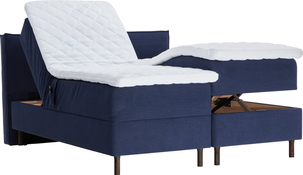 LUNE Lit Boxspring 407927800000 Dimensions L: 160.0 cm x P: 200.0 cm Couleur Bleu foncé Photo no. 1