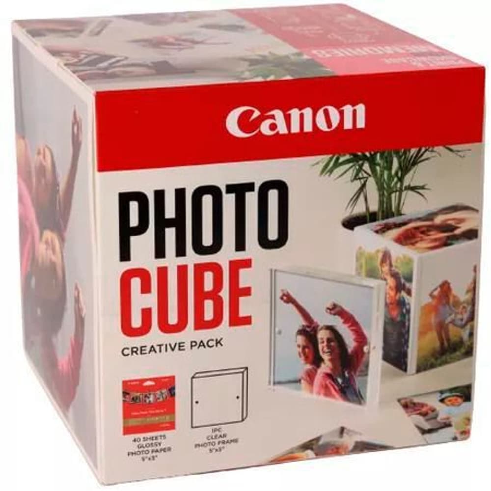 Photo Cube Creative 13x13 blau PP2015x5 Acryl Fotorahmen inkl. 40 Bl. Fotopapier Canon 785302433998 Bild Nr. 1