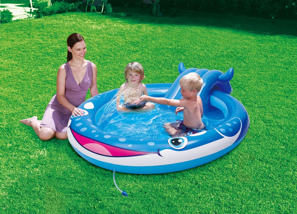 Piscina per bambini, balena con scivolo Piscina per bambini Summer Waves 647139200000 N. figura 1