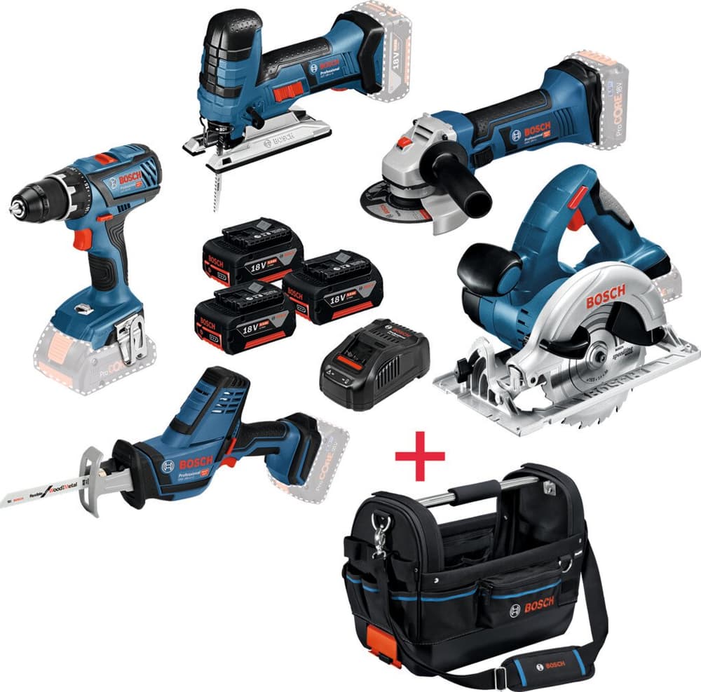5-tool kit à accu 18 V set d'action Sets Bosch Professional 616907200000 Photo no. 1