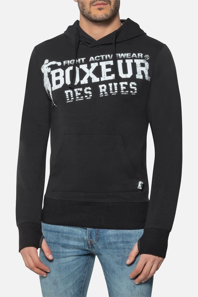 Hooded Sweatshirt with Thumb Openings Sweatjacke Boxeur des Rues 472698100420 Grösse M Farbe schwarz Bild-Nr. 1