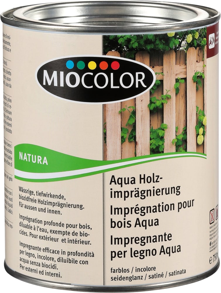 Aqua Holzimprägnierung Farblos 750 ml Lasur Miocolor 661116600000 Inhalt 750.0 ml Bild Nr. 1