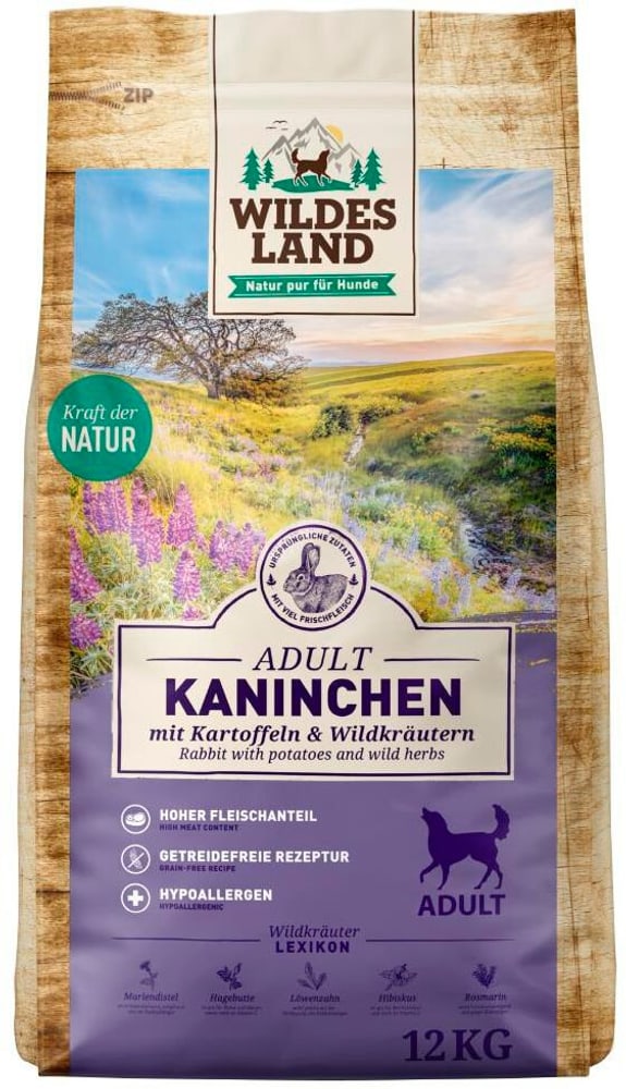 Dog Adult Kanin & Kartoffel Trockenfutter Wildes Land 785300193872 Bild Nr. 1