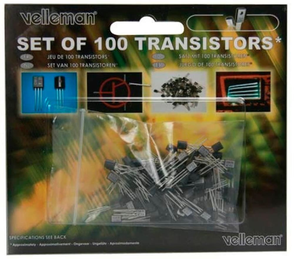 Jeu de transistors K/TRANS1 100 pièces Carte enfichable Velleman 785302414799 Photo no. 1