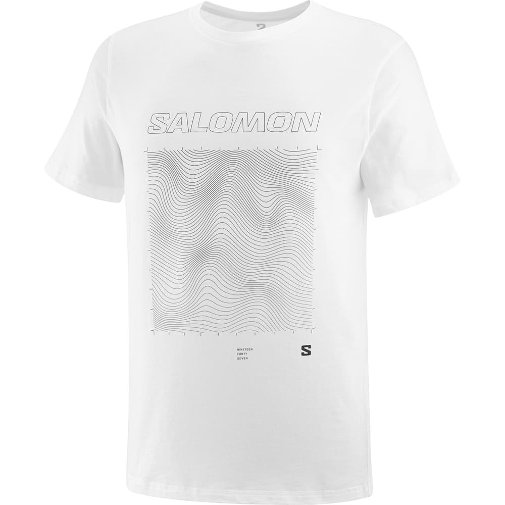 Graphic T-shirt Salomon 468435300410 Taglie M Colore bianco N. figura 1