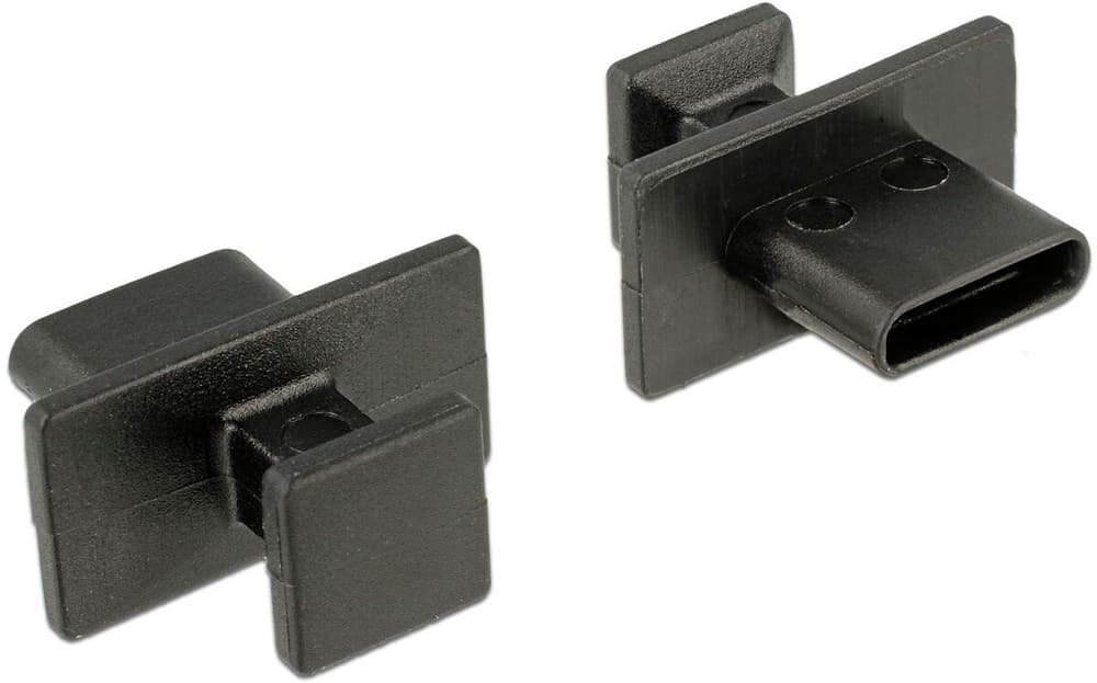 Fiche aveugle USB-C 10 pièces noir grande poignée Adaptateur USB DeLock 785302405096 Photo no. 1