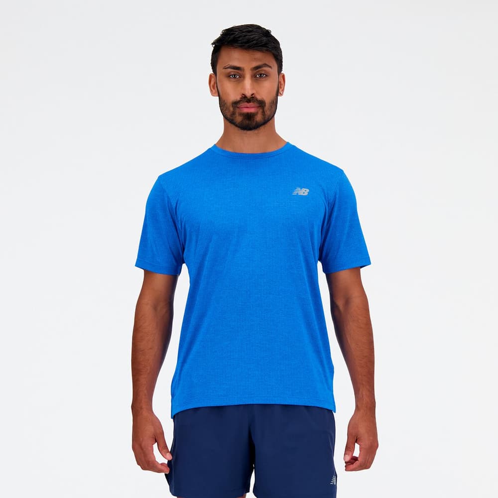NB Athletics Run T-Shirt T-shirt New Balance 474157100542 Taglie L Colore azzurro N. figura 1