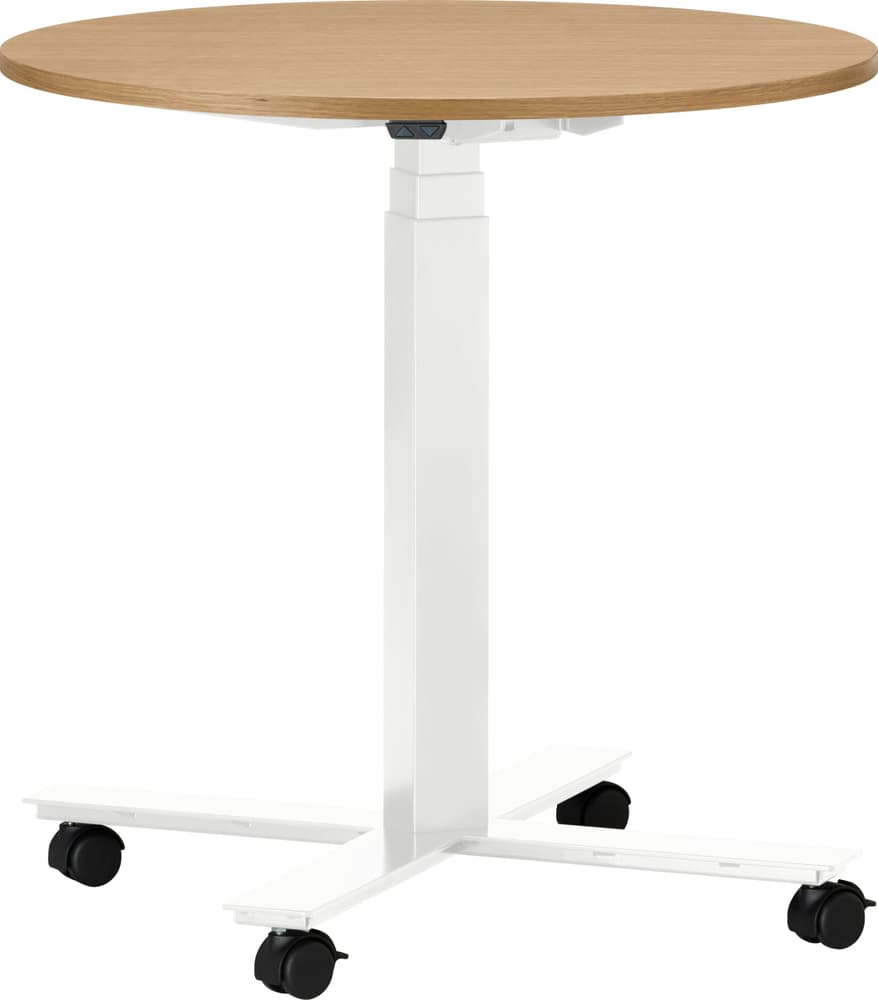 FLEXCUBE Tavolo da riunione regolabile in altezza 401934900000 Dimensioni A: 66.5 cm Colore Quercia N. figura 1