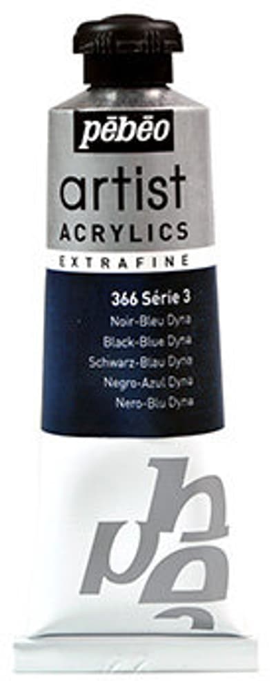 Acrylic EF 37 ml Acrylfarbe Pebeo 663572000000 Farbe Noir blue dyna Bild Nr. 1
