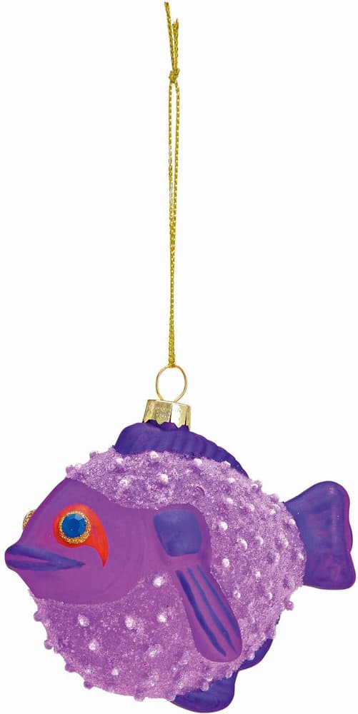 Weihnachtskugel Igelfisch Glas, 11x8x6 cm (BxHxT) Baumschmuck G. Wurm 785302444302 Bild Nr. 1