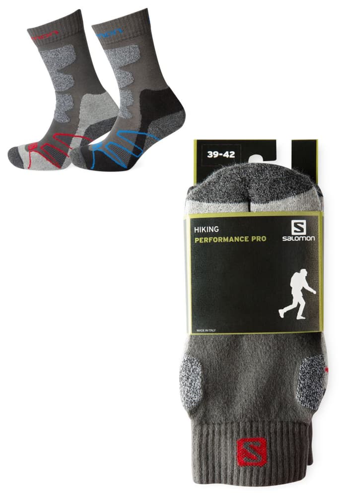 Doppelpack Hiking Performance Pro Socken Salomon 497157339320 Grösse 39-42 Farbe schwarz Bild-Nr. 1