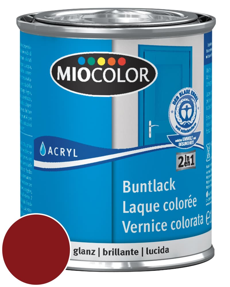 Acryl Buntlack glanz Weinrot 125 ml Acryl Buntlack Miocolor 660550700000 Farbe Weinrot Inhalt 125.0 ml Bild Nr. 1